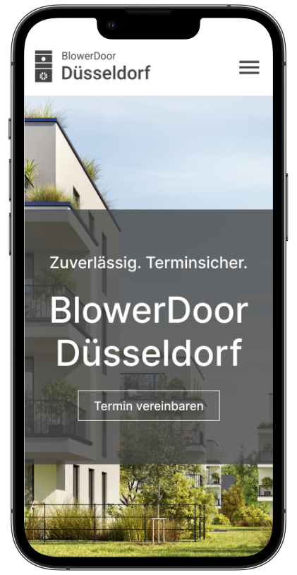 BlowerDoor Düsseldorf iPhone Mockup